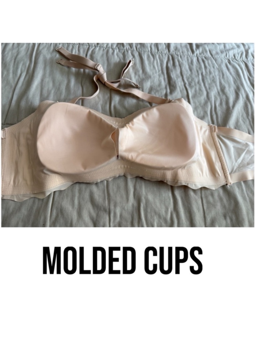 Bandeau Push Up Bra Seamless Convertible Plus Size Full Support in Cream NWOT - Picture 9 of 17